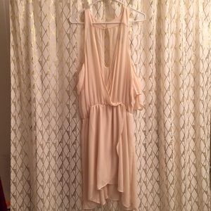 Cream Cold Shoulder Dress